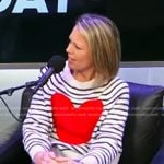 Dylan’s white striped heart sweater on Today