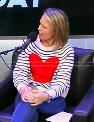 Dylan's white striped heart sweater on Today