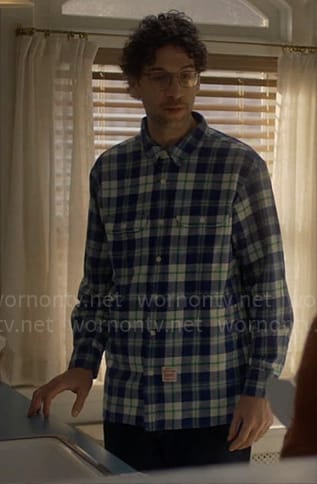 Edward's blue and green plaid shirt on Not Dead Yet