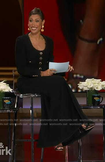 WornOnTV: Elaine Welteroth’s black jacket and skirt on Live with Kelly