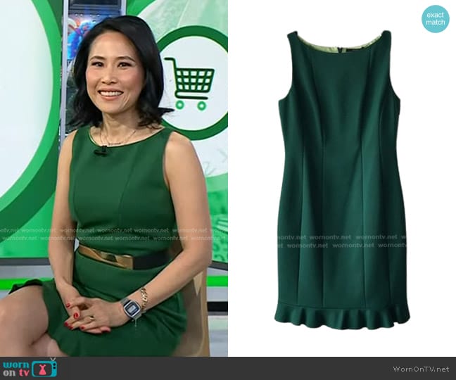 Elie Tahari Sleeveless Fitted Dress worn by Vicky Nguyen on Today