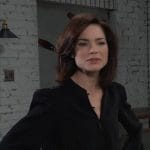 Elizabeth’s black long sleeved blouse on General Hospital