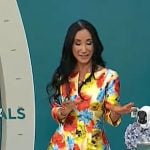 Elizabeth Werner’s yellow floral dress on CBS Mornings