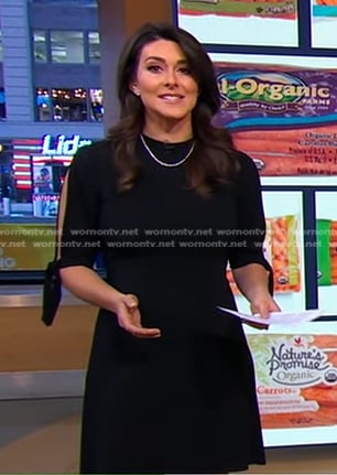 Erielle's black tie sleeve dress on Good Morning America