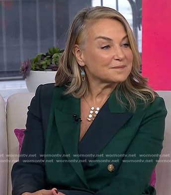 Esther Perel's green colorblock blazer on Today