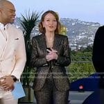 Eva’s metallic pant suit on Good Morning America