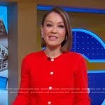 Eva's red cardigan on Good Morning America