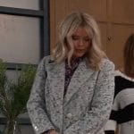 Felicia’s grey speckled coat on General Hospital