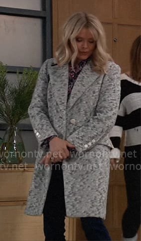 Felicia's grey speckled coat on General Hospital