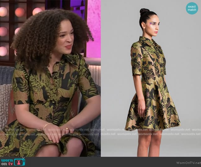 Psychedelic Overdose Bamboo Dress worn by Hannah Love Lanier on The Kelly Clarkson Show