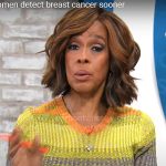 Gayle King’s multi color striped knit dress on CBS Mornings