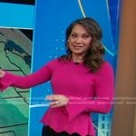 Gingers’s pink peplum top on Good Morning America