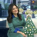 Adrianna’s green geometric print shirtdress on Today