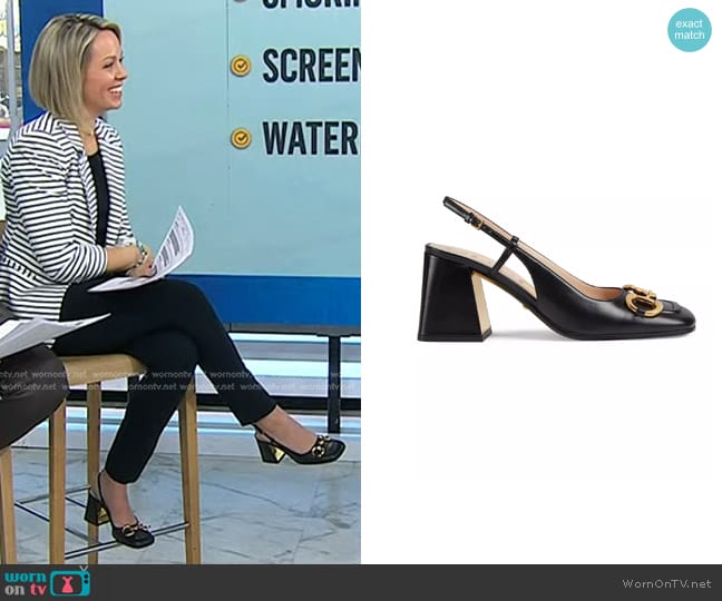 Gucci Baby Slingback Pumps worn by Dylan Dreyer on Today