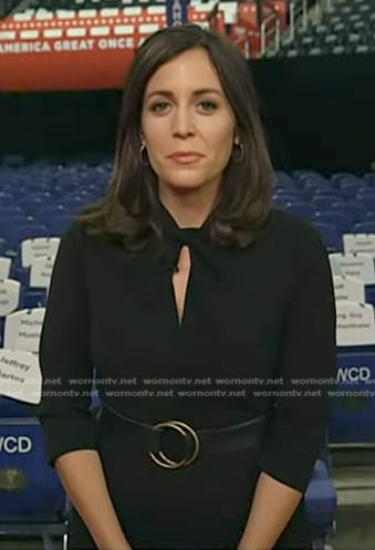 Hallie Jackson's black keyhole dress on Today