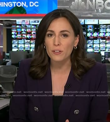 Hallie Jackson’s purple blazer on NBC News Daily