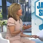 Hoda’s beige short sleeve jumpsuit on Today