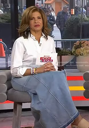 Hoda's denim maxi skirt on Today