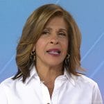 Hoda’s gold double hoop earrings on Today