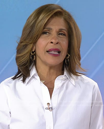 Hoda’s gold double hoop earrings on Today