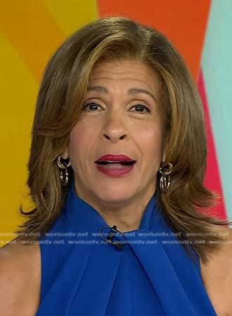 Hoda’s gold double hoop earrings on Today