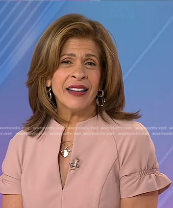 Hoda’s gold double hoop earrings on Today