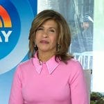 Hoda’s pink collared sweater on Today