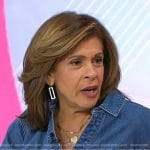 Hoda’s rectangle link earrings on Today