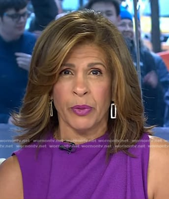 Hoda’s rectangle link earrings on Today