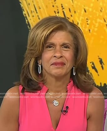 Hoda’s white link earrings on Today