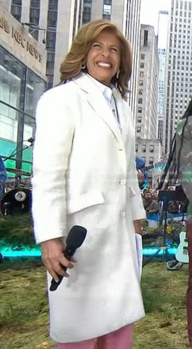 Hoda’s white wool coat on Today