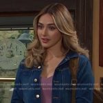 Holly’s raw hem denim jacket on Days of our Lives