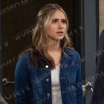 Holly’s raw hem denim jacket on Days of our Lives