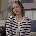 Hope’s striped cardigan on The Bold and the Beautiful