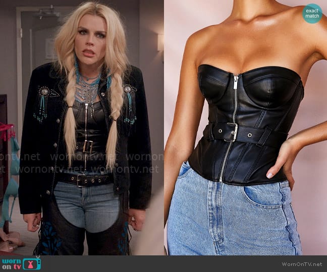 House of CB Petal Corset worn by Summer Dutkowsky (Busy Philipps) on Girls5eva