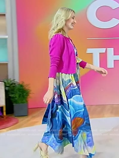 Ingrid Fetell Lee’s printed ruffle dress on Tamron Hall Show