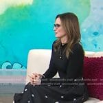 Ingrid Michaelson’s black star and moon print skirt on Today