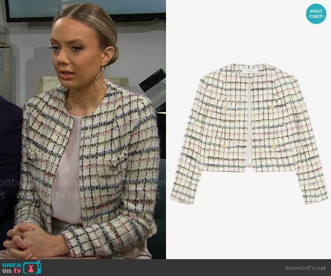 IRO Miora Jacket worn by Abby Newman (Melissa Ordway) on The Young and the Restless