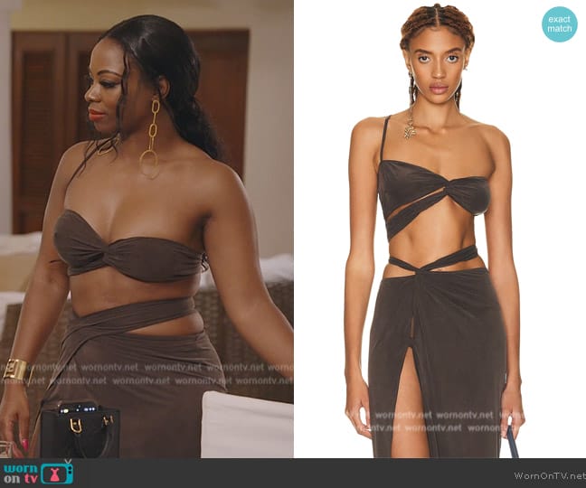 Jacquemus Le Bandeau Espelho worn by Keiana Stewart on The Real Housewives of Potomac