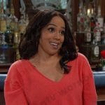 Jada’s pink v-neck sweater on Days of our Lives