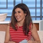 Jamie-Lynn Sigler’s red striped top and skirt set on The Talk