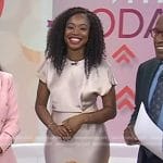 Jamila Robinson’s champagne satin dress on Today