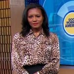 Janai’s leopard print blouse on Good Morning America