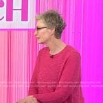 Jane Lynch’s pink knit sweater on Today