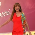 Jane Seymour’s red ruffle side dress on Sherri