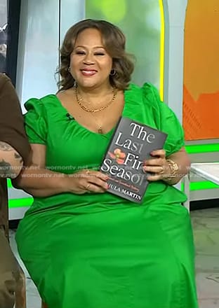 Jasmine Guillory's green puff sleeve dress on Today