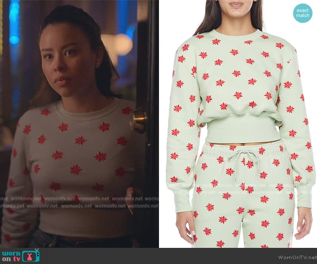 JC Penney Crew Neck Long Sleeve Cropped Sweatshirt worn by Mariana Foster (Cierra Ramirez) on Good Trouble