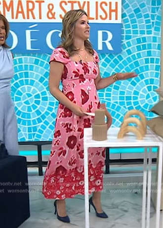 Jenna’s pink floral print dress on Today