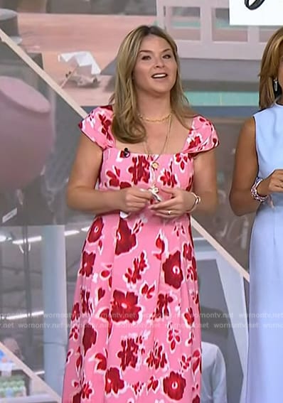 Jenna’s pink floral print dress on Today