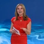 Jenna’s red textured Midi dress on Today